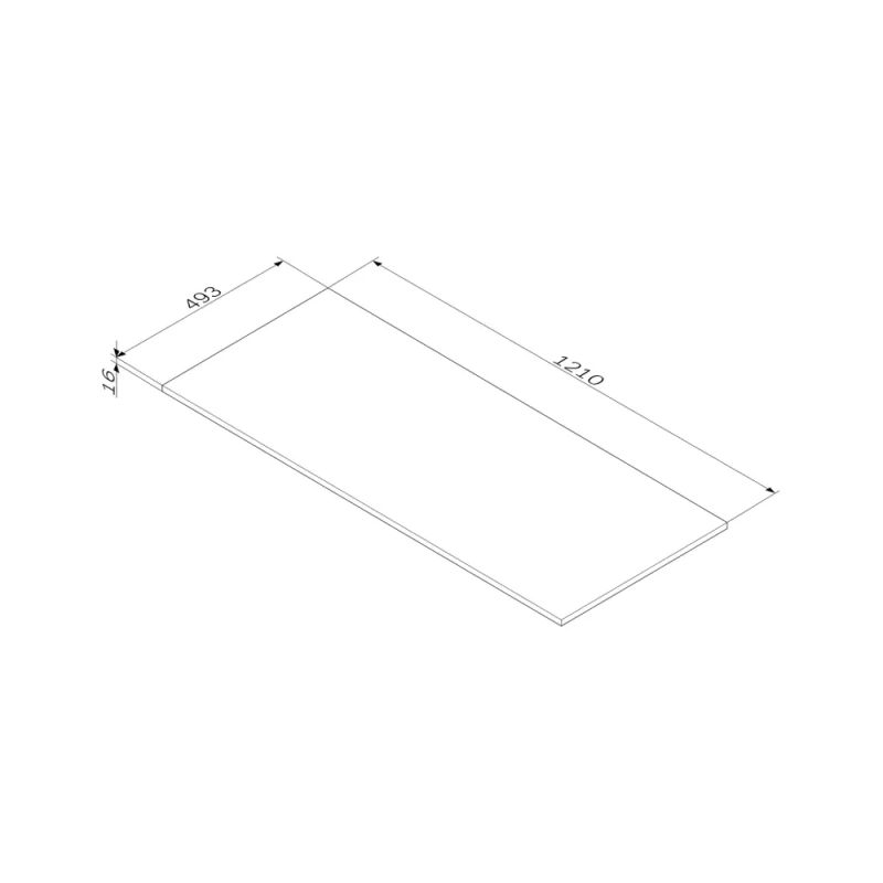 Столешница для ванной AM.PM Func 120 см M8FST1200WM белый матовый