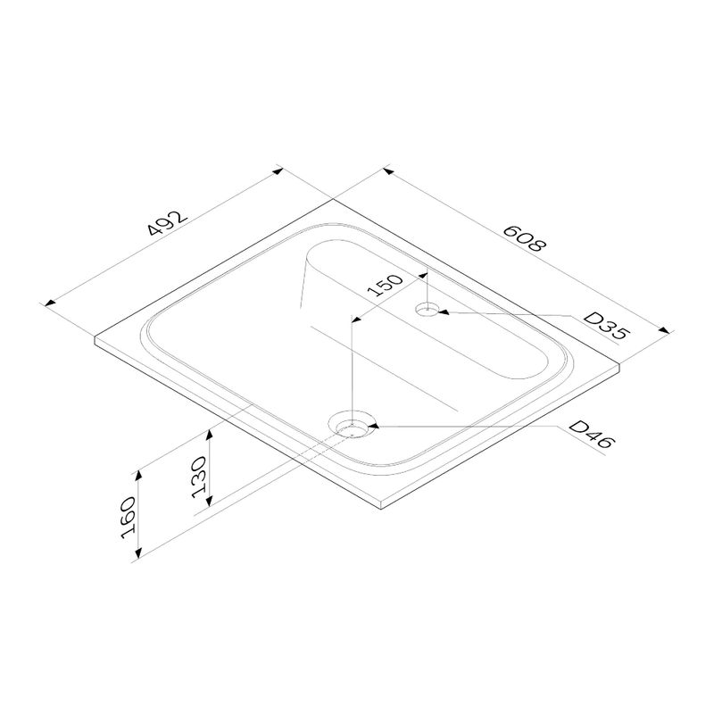 Раковина AM.PM Func 60 см M8FWPC0600WM белый матовый