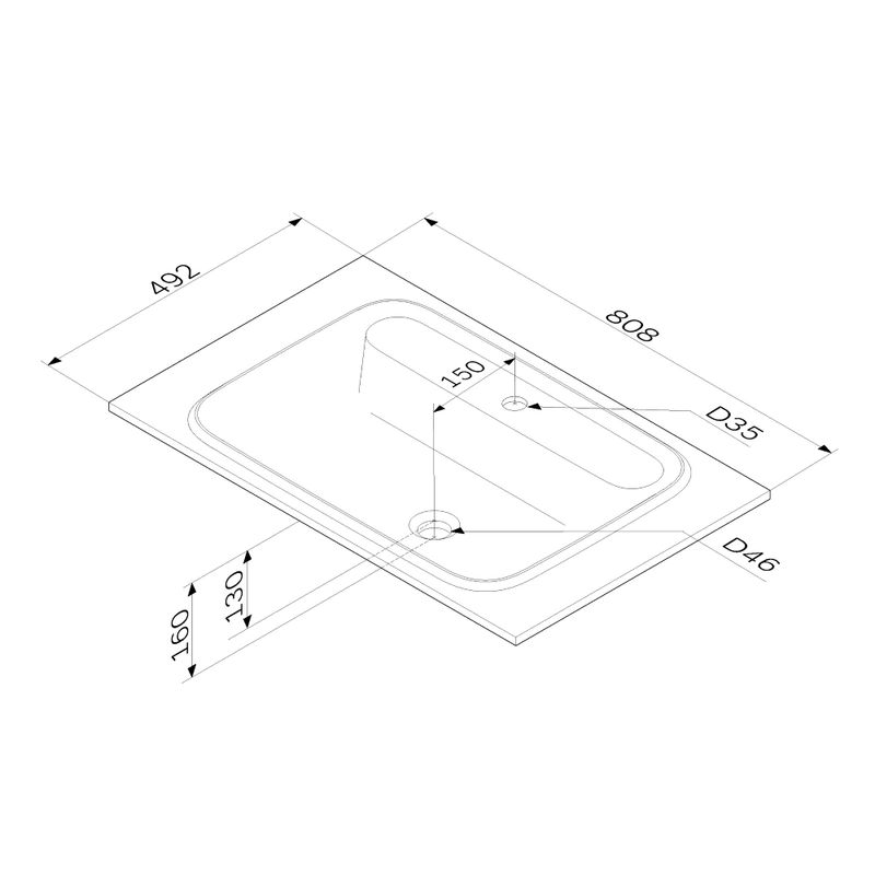 Раковина AM.PM Func 80 см M8FWPC0800WM белый матовый