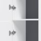 M90CHL0306WG GEM, шкаф-колонна, подвесной, левый, 30 см, двери, push-to-open, цвет: белый, глянец
