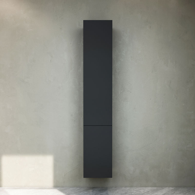 Шкаф-пенал для ванной AM.PM GEM 30 см push-to-open правый / M90CHR0306BM черный матовый