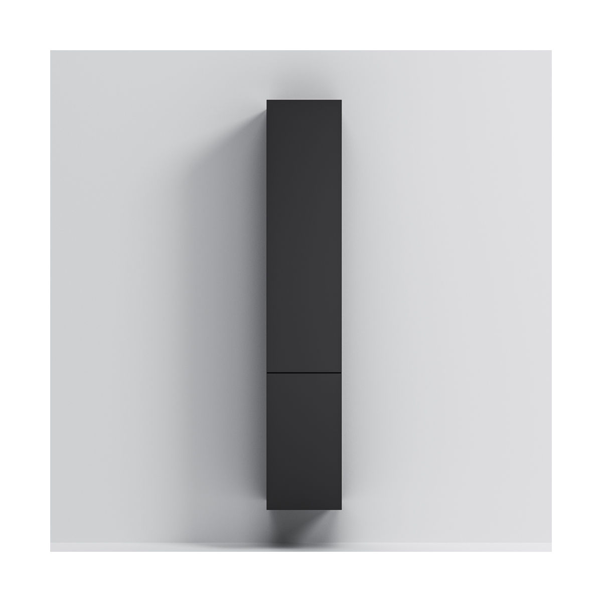 M90CHR0306BM GEM, шкаф-колонна, подвесной, правый, 30 см, двери, push-to-open, цвет: черный матовый