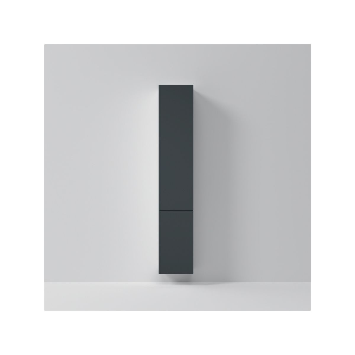 M90CHR0306GM GEM, шкаф-колонна, подвесной, правый, 30 см, двери, push-to-open, графит матовый