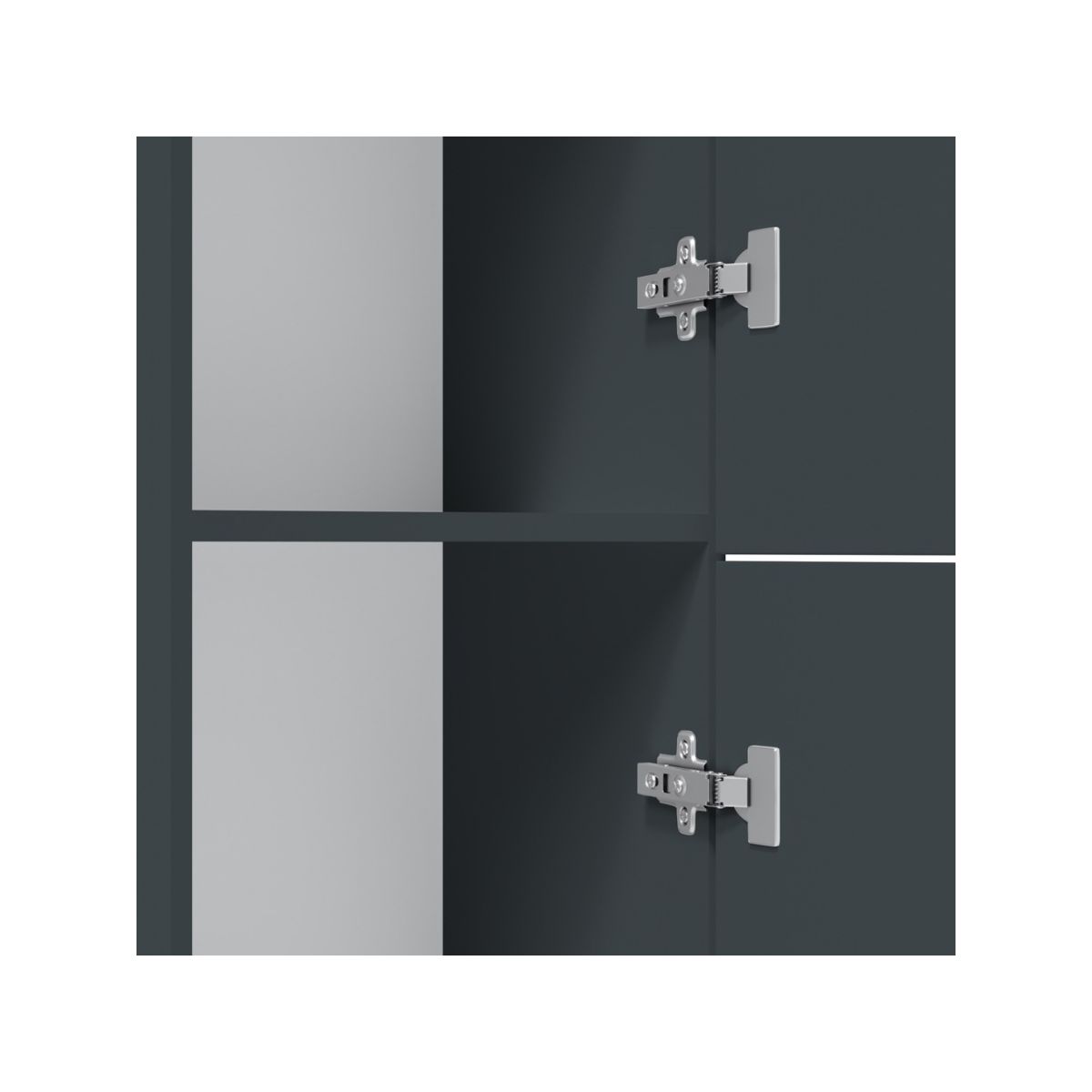 M90CHR0306GM GEM, шкаф-колонна, подвесной, правый, 30 см, двери, push-to-open, графит матовый