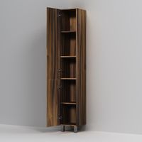 Шкаф-пенал для ванной AM.PM Gem 30 см push-to-open левый / M90CSL0306HF орех — 6