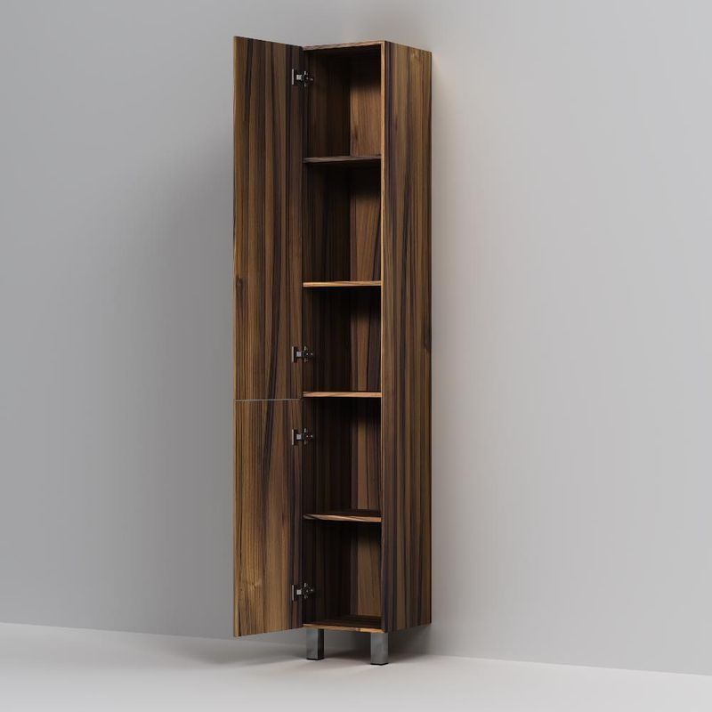 Шкаф-пенал для ванной AM.PM Gem 30 см push-to-open левый / M90CSL0306HF орех