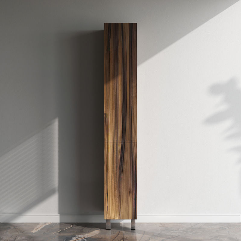 Шкаф-пенал для ванной AM.PM Gem 30 см push-to-open левый / M90CSL0306HF орех