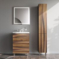 Шкаф-пенал для ванной AM.PM Gem 30 см push-to-open левый / M90CSL0306HF орех — 3