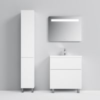 Шкаф-пенал для ванной AM.PM Gem 30 см push-to-open левый / M90CSL0306WG белый глянец — 2