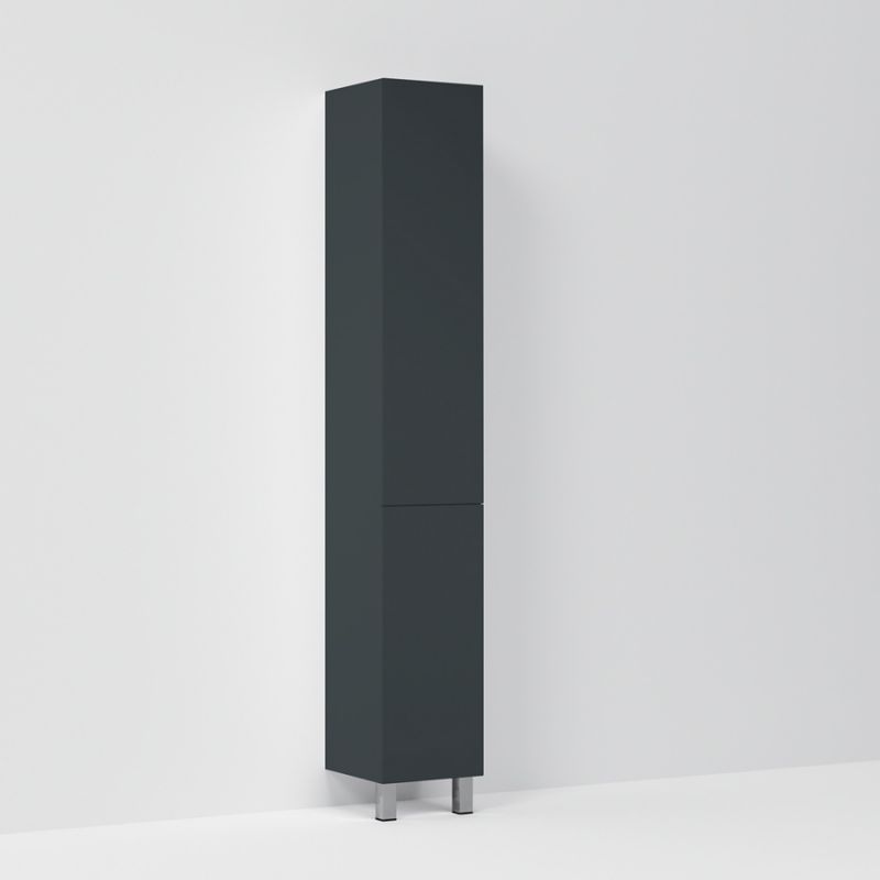 Шкаф-пенал для ванной AM.PM Gem 30 см push-to-open правый / M90CSR0306GM графит матовый