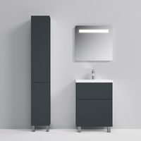 Шкаф-пенал для ванной AM.PM Gem 30 см push-to-open правый / M90CSR0306GM графит матовый — 3