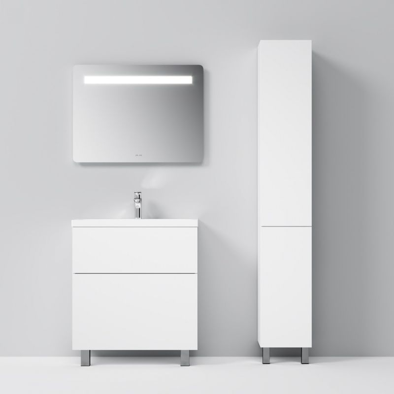 M90CSR0306WG GEM, шкаф-колонна, напольный, правый, 30 см, двери, push-to-open, цвет: белый, глянец