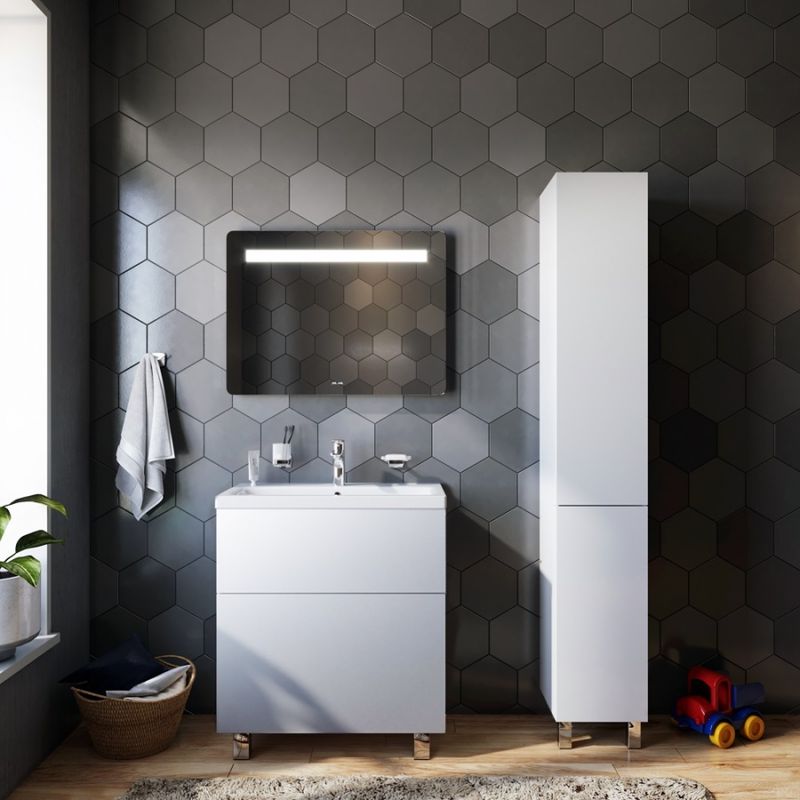 Шкаф-пенал для ванной AM.PM Gem 30 см push-to-open правый / M90CSR0306WG белый глянец