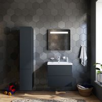 Тумба под раковину AM.PM GEM 60 см подвесная 2 ящика (push-to-open) / M90FHX06022GM графит матовый — 4