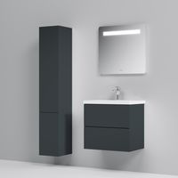 Тумба под раковину AM.PM GEM 60 см подвесная 2 ящика (push-to-open) / M90FHX06022GM графит матовый — 5