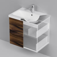 Тумба под раковину AM.PM GEM 60 см подвесная 2 ящика (push-to-open) / M90FHX0602HF орех — 5