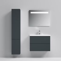 Тумба под раковину AM.PM GEM 75 см подвесная 2 ящика (push-to-open) / M90FHX07522GM графит матовый — 3