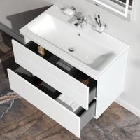 Тумба под раковину AM.PM GEM 80 см подвесная 2 ящика (push-to-open) / M90FHX0802WG белый глянец — 8