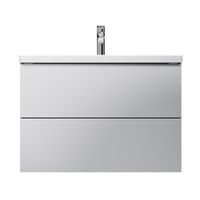 Тумба под раковину AM.PM GEM 80 см подвесная 2 ящика (push-to-open) / M90FHX0802WG белый глянец — 2