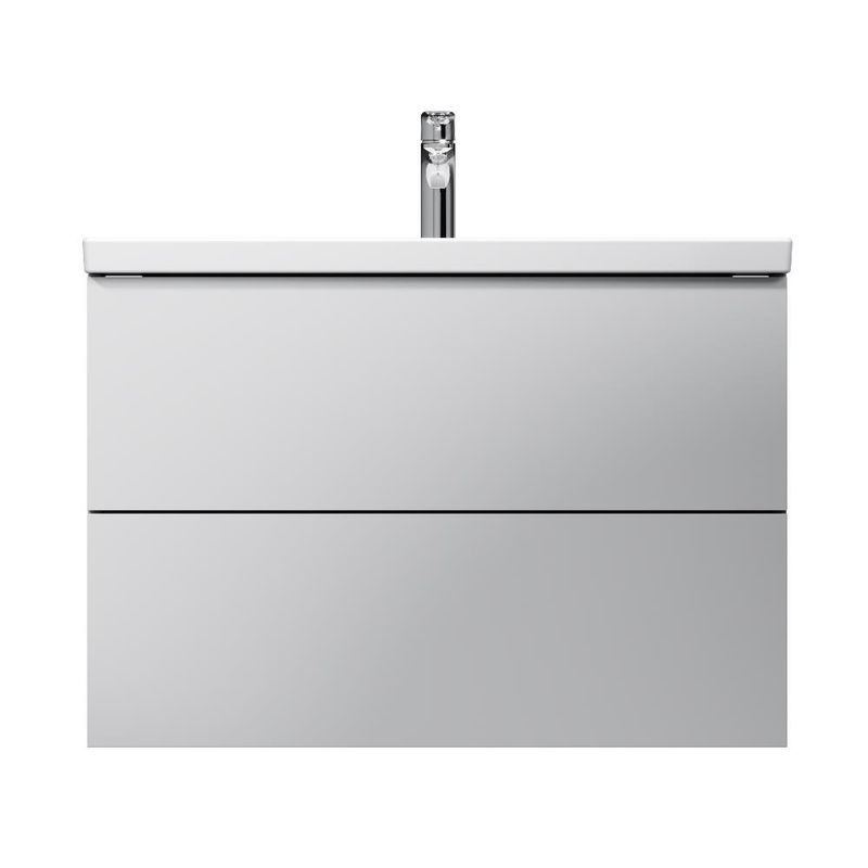 Тумба под раковину AM.PM GEM 80 см подвесная 2 ящика (push-to-open) / M90FHX0802WG белый глянец