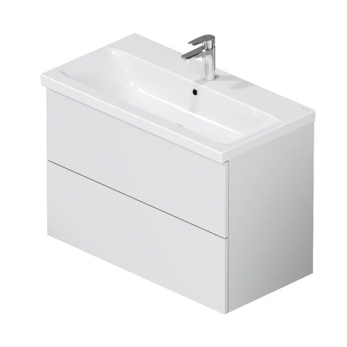 Тумба под раковину AM.PM GEM 80 см подвесная 2 ящика (push-to-open) / M90FHX0802WG белый глянец