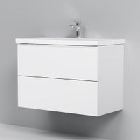 Тумба под раковину AM.PM GEM 80 см подвесная 2 ящика (push-to-open) / M90FHX0802WG белый глянец — 4