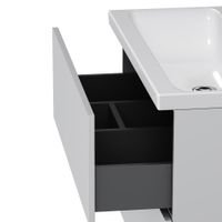 Тумба под раковину AM.PM GEM 80 см подвесная 2 ящика (push-to-open) / M90FHX0802WG белый глянец — 3