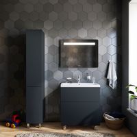 Тумба под раковину AM.PM GEM 60 см напольная 2 ящика (push-to-open) / M90FSX06022GM32 графит матовый — 4