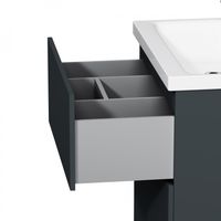 Тумба под раковину AM.PM GEM 60 см напольная 2 ящика (push-to-open) / M90FSX06022GM32 графит матовый — 9