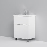 Тумба под раковину AM.PM GEM 60 см напольная 2 ящика (push-to-open) / M90FSX06022WG32 белый глянец — 2