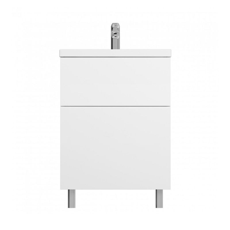 Тумба под раковину AM.PM GEM 60 см напольная 2 ящика (push-to-open) / M90FSX06022WG32 белый глянец