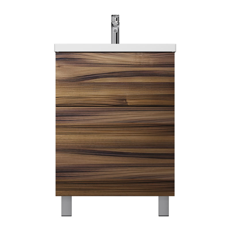 Тумба под раковину AM.PM GEM 60 см напольная 2 ящика (push-to-open) / M90FSX0602HF орех
