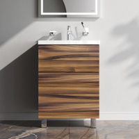 Тумба под раковину AM.PM GEM 60 см напольная 2 ящика (push-to-open) / M90FSX0602HF орех — 1