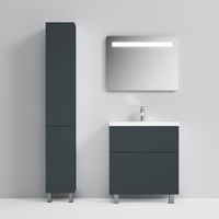 Тумба под раковину AM.PM GEM 75 см напольная 2 ящика (push-to-open) / M90FSX07522GM32 графит матовый — 3