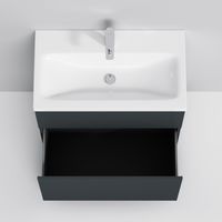 Тумба под раковину AM.PM GEM 75 см напольная 2 ящика (push-to-open) / M90FSX07522GM32 графит матовый — 8