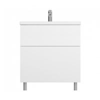 Тумба под раковину AM.PM GEM 75 см напольная 2 ящика (push-to-open) / M90FSX07522WG32 белый глянец — 1