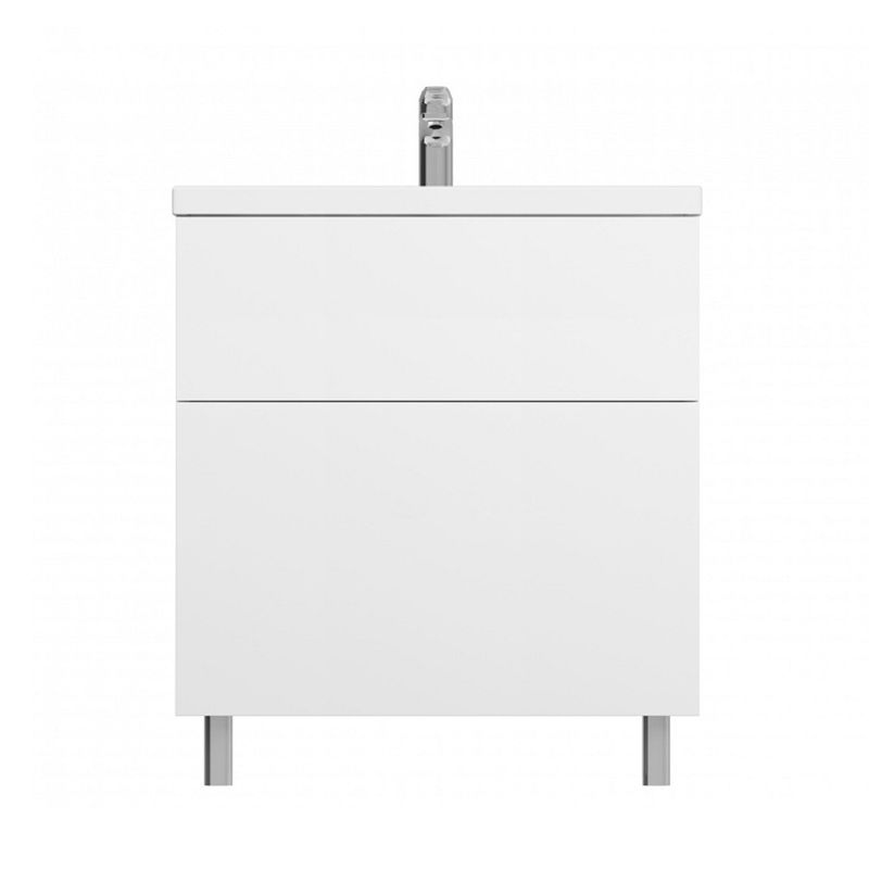 Тумба под раковину AM.PM GEM 75 см напольная 2 ящика (push-to-open) / M90FSX07522WG32 белый глянец