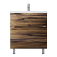 Тумба под раковину AM.PM GEM 75 см напольная 2 ящика (push-to-open) / M90FSX0752HF орех — 8