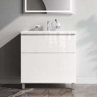 Тумба под раковину AM.PM GEM 80 см напольная 2 ящика (push-to-open) / M90FSX0802WG белый глянец — 6