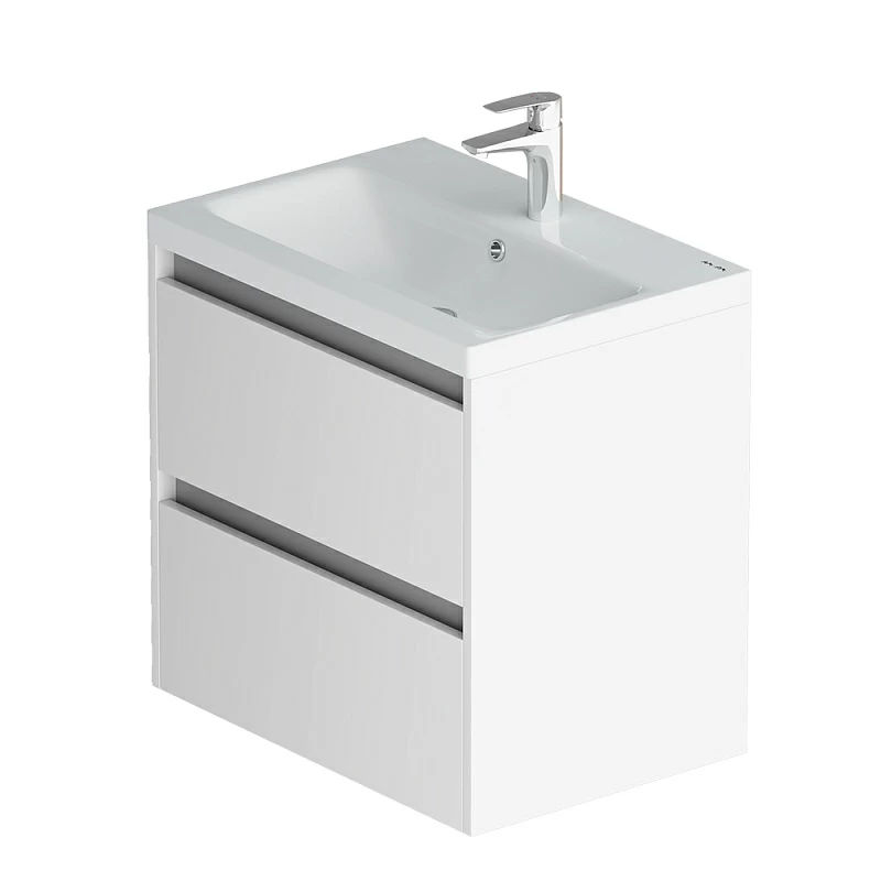 Тумба с раковиной AM.PM Pulse M91-FHX0602-WCC0602WG 60 см белый глянец/графит