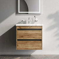 Тумба с раковиной AM.PM Pulse M91-FHX0602OF-WCC0602WG 60 см дерево текстурированное/графит — 3