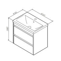 Тумба с раковиной AM.PM Pulse M91-FHX0602OF-WCC0602WG 60 см дерево текстурированное/графит — 7