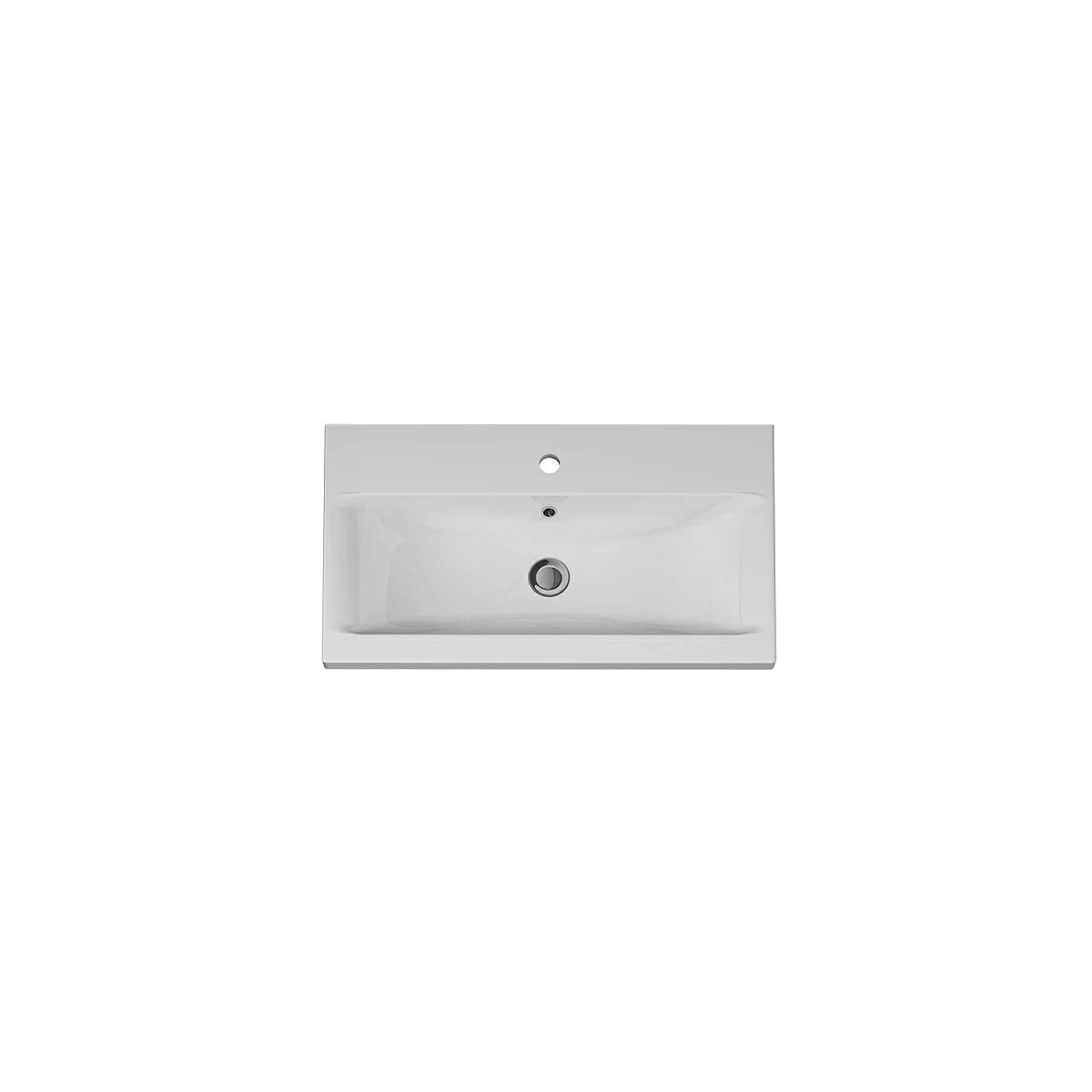 M91-FHX0752-WCC0752WG Pulse, База с раковиной, подвесная, 75 см, 2 ящика, цвет: белый, глянец/графит