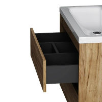 Тумба с раковиной AM.PM Pulse M91-FHX0752OF-WCC0752WG 75 см дерево текстурированное/графит — 2