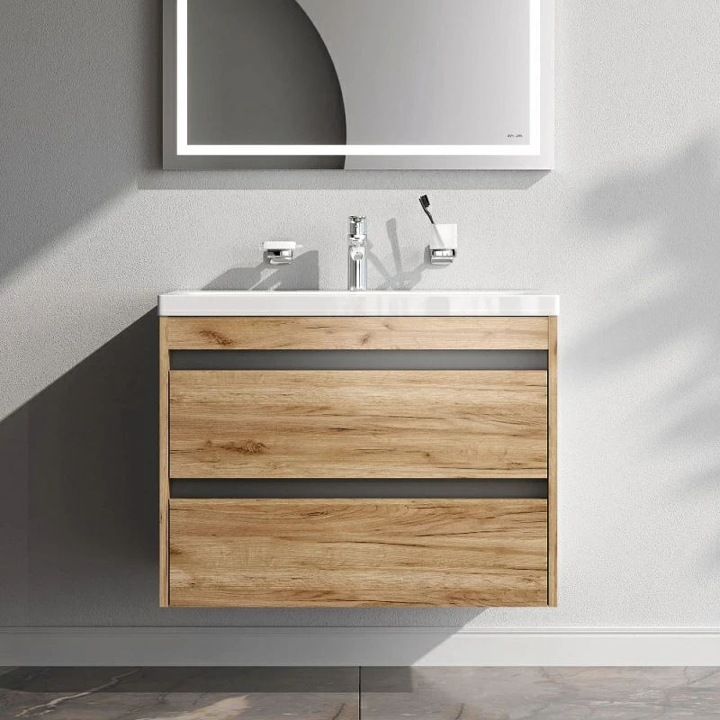 Тумба с раковиной AM.PM Pulse M91-FHX0752OF-WCC0752WG 75 см дерево текстурированное/графит