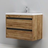 Тумба с раковиной AM.PM Pulse M91-FHX0752OF-WCC0752WG 75 см дерево текстурированное/графит — 1