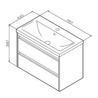 Тумба с раковиной AM.PM Pulse M91-FHX0752OF-WCC0752WG 75 см дерево текстурированное/графит — 7