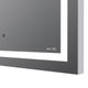 M91AMOX0553WG Универсальное зеркало с контурной Led-подсветкой, часами и косметическим зеркалом, 55