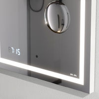 Зеркало AM.PM Gem 55×70 см с контурной Led-подсветкой, часами и косметическим зеркалом / M91AMOX0553WG — 5