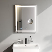 Зеркало AM.PM Gem 55×70 см с контурной Led-подсветкой, часами и косметическим зеркалом / M91AMOX0553WG — 7